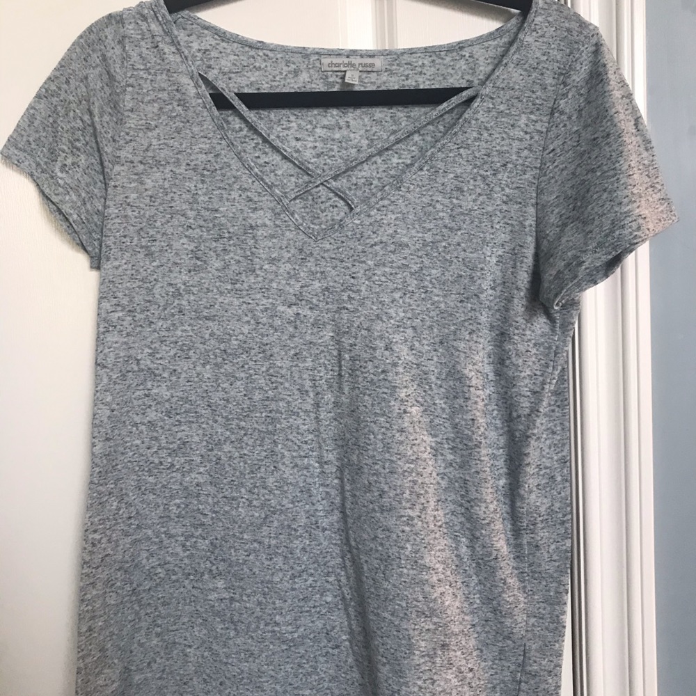 CHAROLETTE RUESSE CAP SLEEVE SHIRT